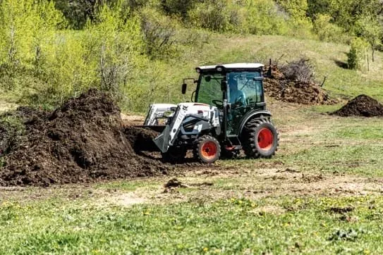 2024 Bobcat CT2535 compact tractor with enclosed cab and front-end loader